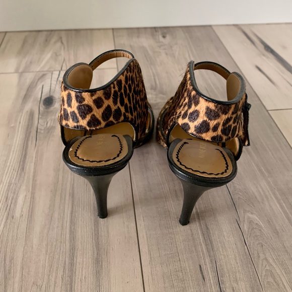 Nine West Cowhide Cheetah Print Heels Size 6 - Picture 3 of 4